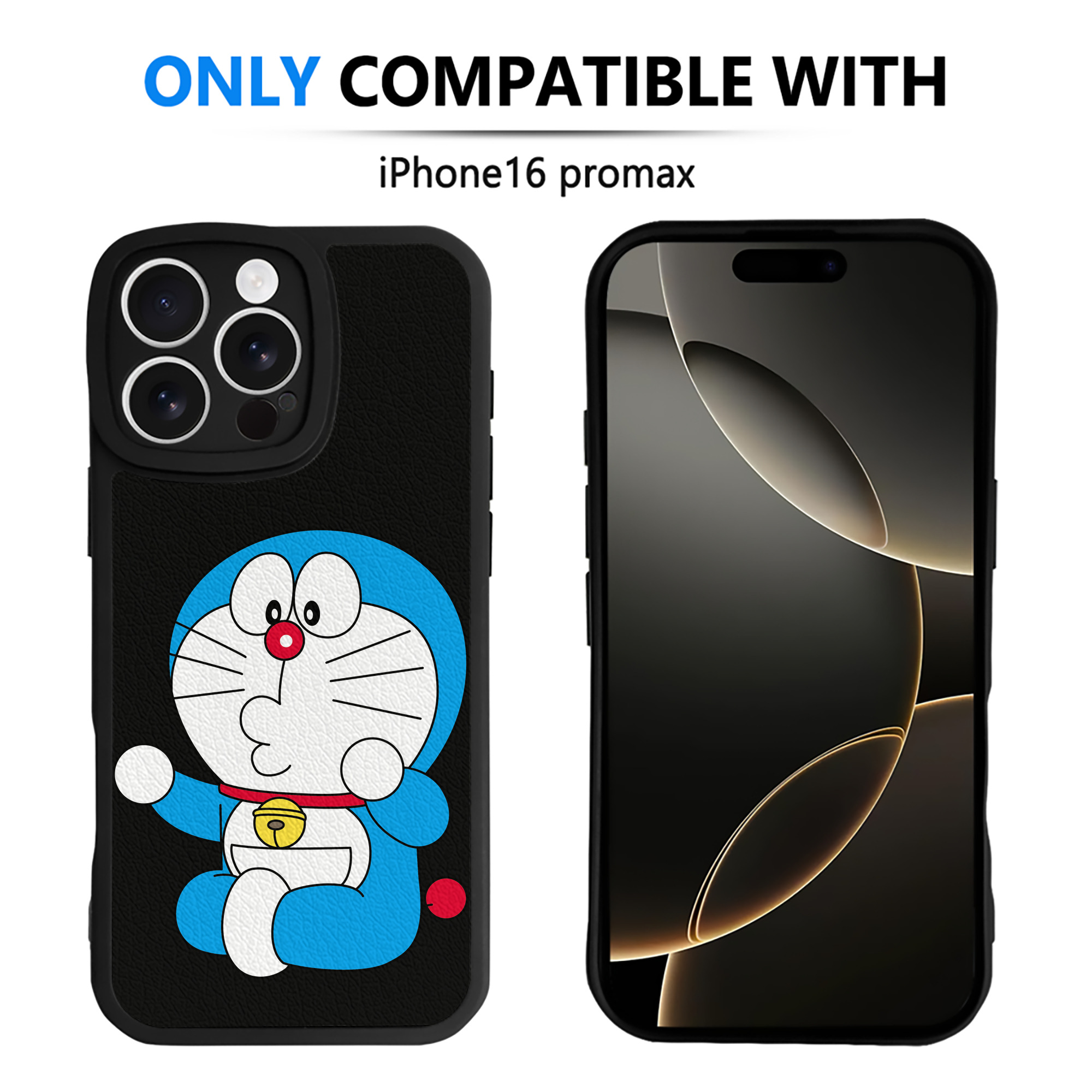 （画像用） ドラえもん Doraemon 【iPhone 16シリーズ対応】シリコンスマホケース（レザー調） 材質：シリコン